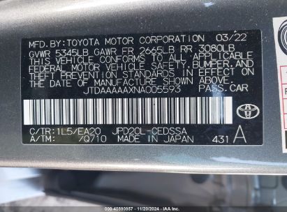 Lot #3050074404 2022 TOYOTA MIRAI XLE