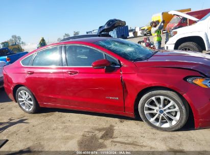 Lot #3035093821 2019 FORD FUSION HYBRID SE