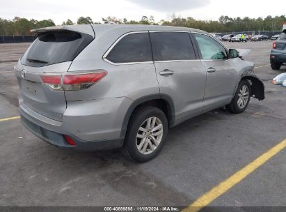 Lot #3035070456 2015 TOYOTA HIGHLANDER LE