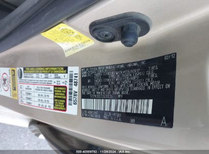 Lot #3042572644 2012 TOYOTA SIENNA XLE V6 8 PASSENGER