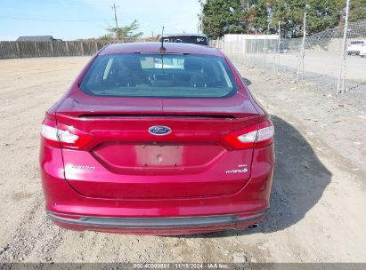 Lot #2992821095 2016 FORD FUSION HYBRID SE