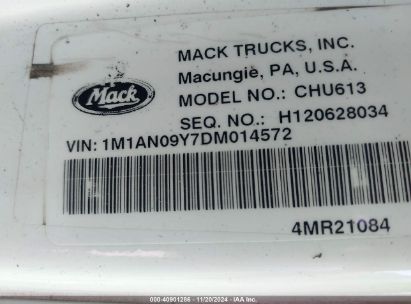 Lot #2997764009 2013 MACK 600 CHU600