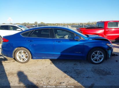 Lot #3053062406 2018 FORD FUSION HYBRID SE