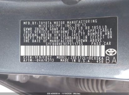 Lot #2996535651 2014 TOYOTA COROLLA S PLUS