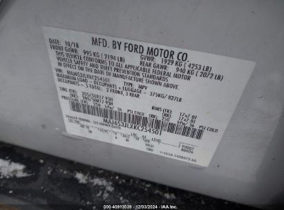 Lot #3052074500 2019 FORD ECOSPORT SES