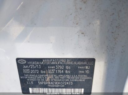 Lot #3035082315 2013 HYUNDAI ELANTRA GLS