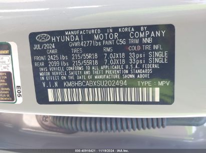 Lot #2992828518 2025 HYUNDAI KONA SEL