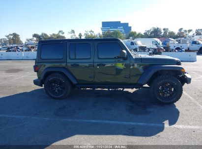 Lot #3051073850 2022 JEEP WRANGLER UNLIMITED WILLYS 4X4