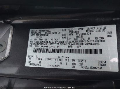 Lot #3034472533 2014 FORD ESCAPE TITANIUM