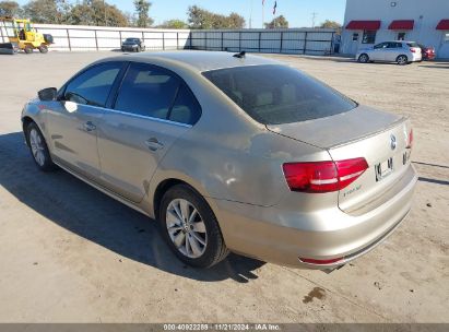 Lot #2995300876 2015 VOLKSWAGEN JETTA 1.8T SE