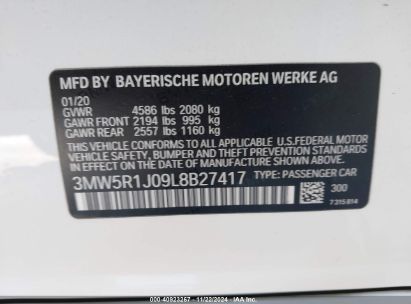 Lot #3037532663 2020 BMW 330I