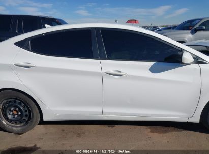 Lot #3053066556 2013 HYUNDAI ELANTRA GLS