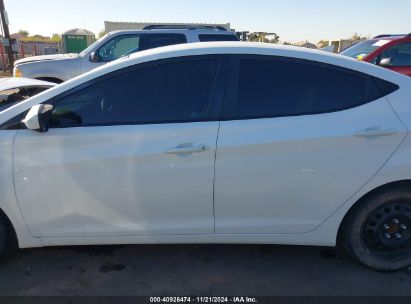 Lot #3053066556 2013 HYUNDAI ELANTRA GLS