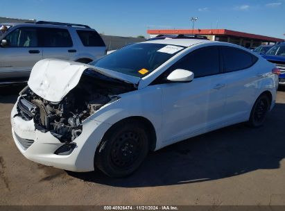 Lot #3053066556 2013 HYUNDAI ELANTRA GLS