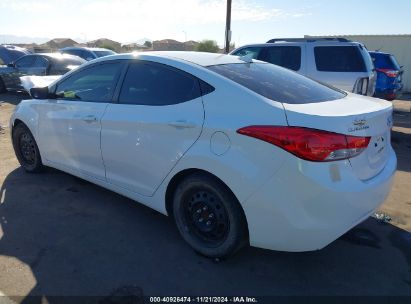 Lot #3053066556 2013 HYUNDAI ELANTRA GLS