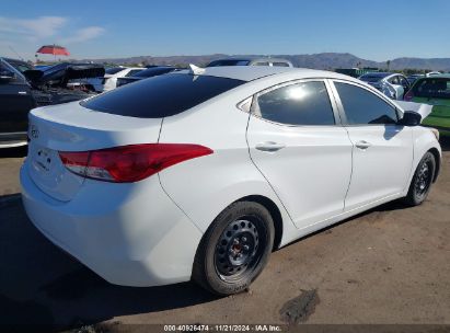 Lot #3053066556 2013 HYUNDAI ELANTRA GLS