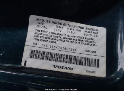 Lot #3056068722 1999 VOLVO S70