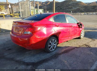 Lot #3035093608 2013 HYUNDAI ACCENT GLS