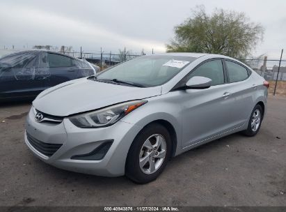 Lot #3035088987 2014 HYUNDAI ELANTRA SE