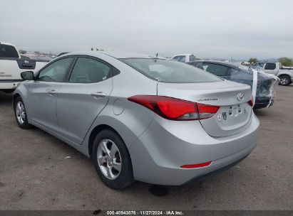 Lot #3035088987 2014 HYUNDAI ELANTRA SE