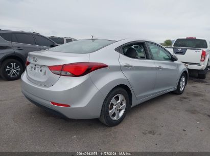 Lot #3035088987 2014 HYUNDAI ELANTRA SE