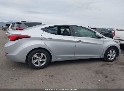 Lot #3035088987 2014 HYUNDAI ELANTRA SE