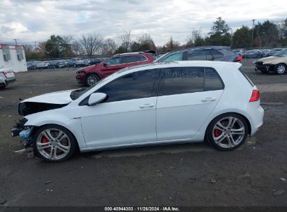 Lot #3042567746 2016 VOLKSWAGEN GOLF GTI AUTOBAHN W/PERFORMANCE PACKAGE 4-DOOR