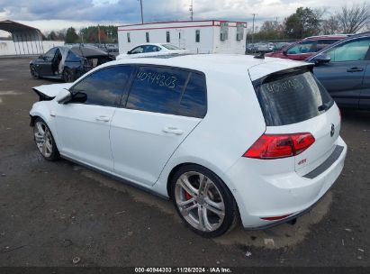 Lot #3042567746 2016 VOLKSWAGEN GOLF GTI AUTOBAHN W/PERFORMANCE PACKAGE 4-DOOR