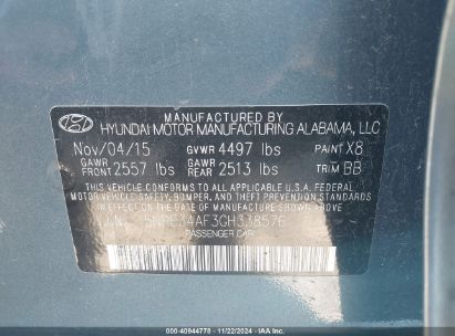 Lot #3034053329 2016 HYUNDAI SONATA SPORT