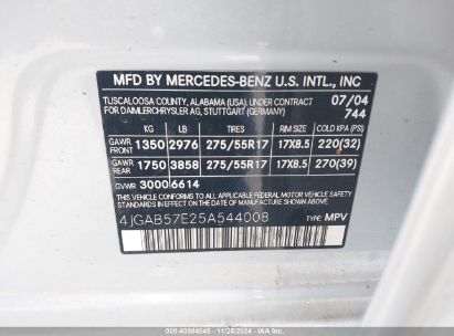 Lot #3006593811 2005 MERCEDES-BENZ ML 350 4MATIC