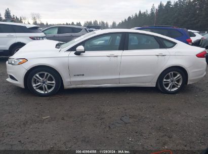 Lot #3050074163 2018 FORD FUSION HYBRID SE