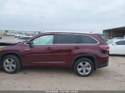 Lot #3053061636 2014 TOYOTA HIGHLANDER HYBRID LIMITED