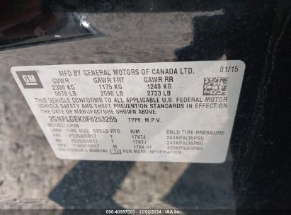 Lot #3034052367 2015 CHEVROLET EQUINOX 2LT