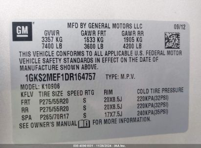 Lot #3037539787 2013 GMC YUKON XL 1500 DENALI