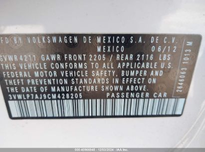 Lot #3034051787 2012 VOLKSWAGEN JETTA 2.5L SEL PREMIUM