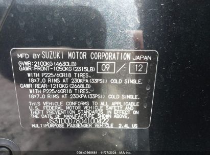 Lot #3052073719 2013 SUZUKI GRAND VITARA LIMITED