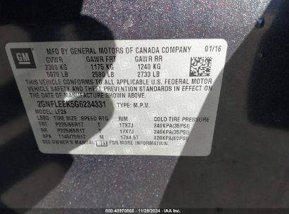 Lot #3034051699 2016 CHEVROLET EQUINOX LS