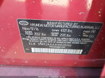 Lot #3034052079 2017 HYUNDAI SONATA ECO