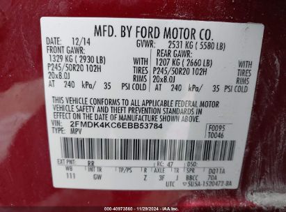 Lot #3052073758 2014 FORD EDGE LIMITED