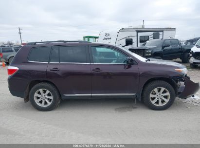 Lot #3035081664 2013 TOYOTA HIGHLANDER SE V6