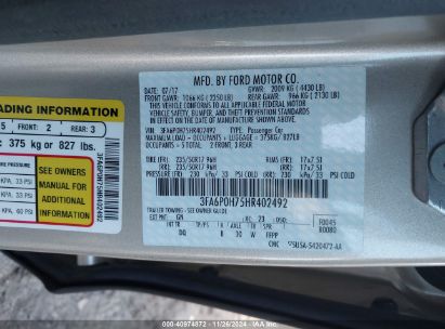 Lot #3034052267 2017 FORD FUSION SE