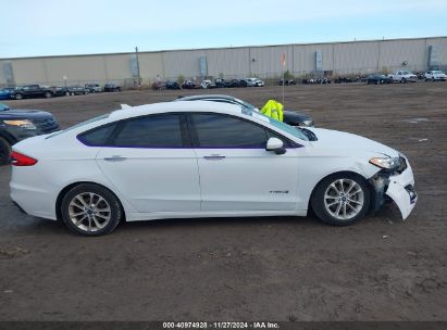 Lot #3045351959 2019 FORD FUSION HYBRID SE