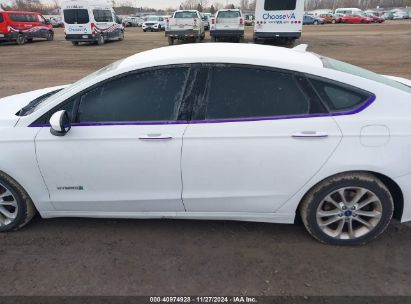 Lot #3045351959 2019 FORD FUSION HYBRID SE