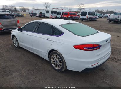 Lot #3045351959 2019 FORD FUSION HYBRID SE