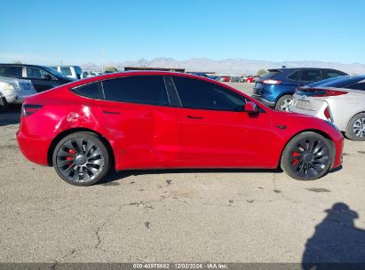 Lot #3035088866 2023 TESLA MODEL 3 PERFORMANCE DUAL MOTOR ALL-WHEEL DRIVE