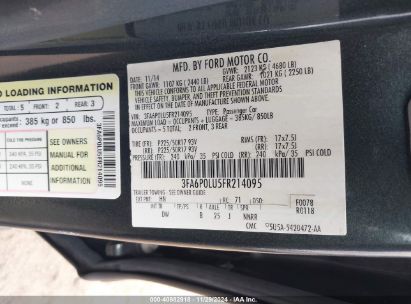 Lot #3050073925 2015 FORD FUSION HYBRID SE