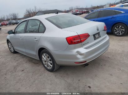 Lot #3042567228 2015 VOLKSWAGEN JETTA 1.8T SE