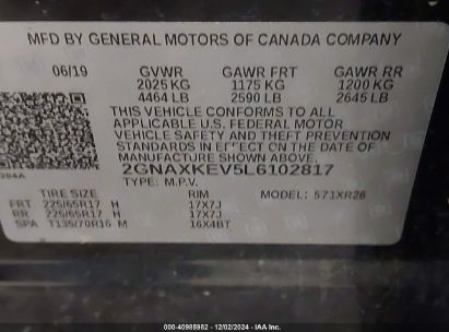 Lot #3037524772 2020 CHEVROLET EQUINOX FWD LT 1.5L TURBO