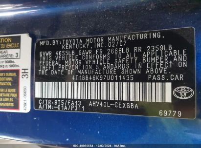 Lot #3048046863 2007 TOYOTA CAMRY HYBRID