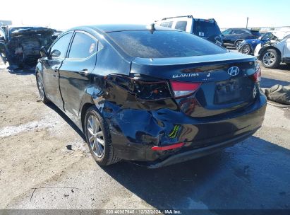 Lot #3053061743 2015 HYUNDAI ELANTRA SE